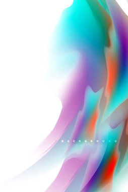 Holografik akışkan akışı, renkli sıvı karıştırma renkler hareket kavramı renkler