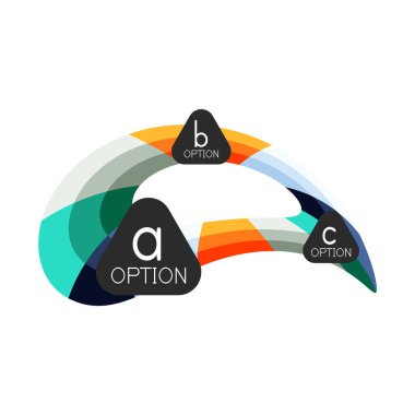 Soyut renkli geometrik seçeneği infographics tasarım şablonu örnek abc seçenekleri ile. Arka plan iş sunu veya bilgi afiş için