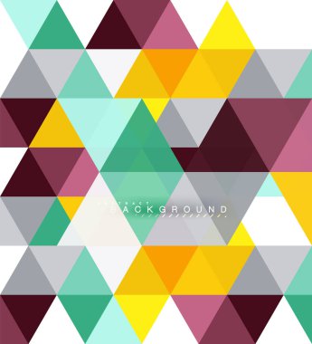 Çok renkli üçgenler arka plan, mozaik kavramı döşer.