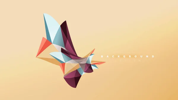 Fondo abstracto: composición geométrica de la forma del estilo de origami, concepto triangular de diseño de poli bajo. Colorida ilustración minimalista de moda — Vector de stock