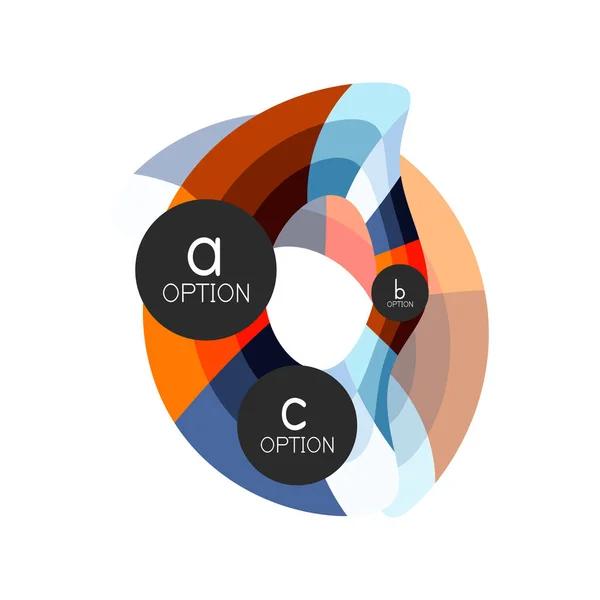 Soyut renkli geometrik seçeneği infographics tasarım şablonu örnek abc seçenekleri ile. Arka plan iş sunu veya bilgi afiş için — Stok Vektör