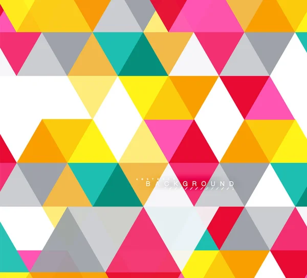 Triangles multicolores fond abstrait, concept de carreaux de mosaïque — Image vectorielle