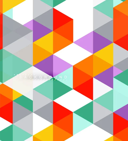 Triangles multicolores fond abstrait, concept de carreaux de mosaïque — Image vectorielle