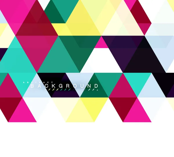 Многоцветные треугольники абстрактный фон, концепция мозаики плитки — стоковый вектор