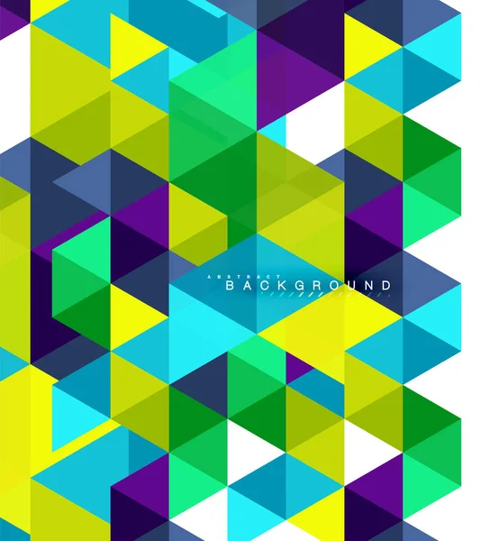 Triangles multicolores fond abstrait, concept de carreaux de mosaïque — Image vectorielle