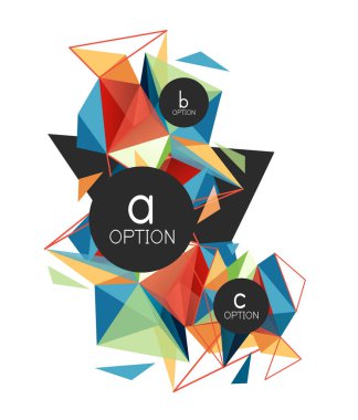 Vektör üçgen arka plan, düşük poli kavramı