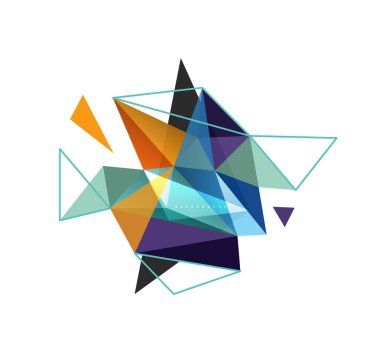 Vektör üçgen arka plan, düşük poli kavramı