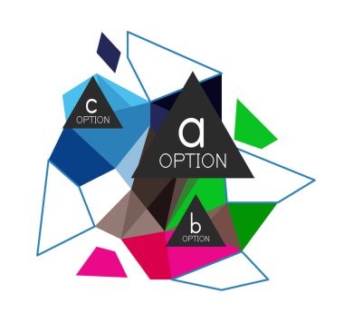 Üçgen infographics tasarım düzeni