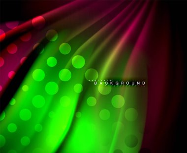 Neon holografik sıvı renkli dalga web, duvar kağıdı, desen, doku ve arka plan için