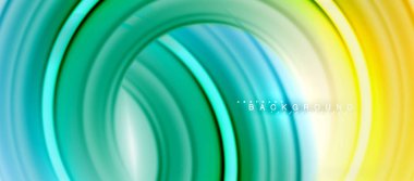 Gökkuşağı sıvı renkli arka plan - girdap ve daireler, bükülmüş sıvı renkler, renkli mermer veya plastik dalgalı doku zemin, çok renkli şablonu için iş veya teknoloji