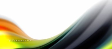 Sıvı sıvı karıştırma renkler konsepti üzerine açık gri renkli, eğri akışı, trendy soyut düzeni şablonu iş veya teknoloji sunu veya web broşür kapak için duvar kağıdı