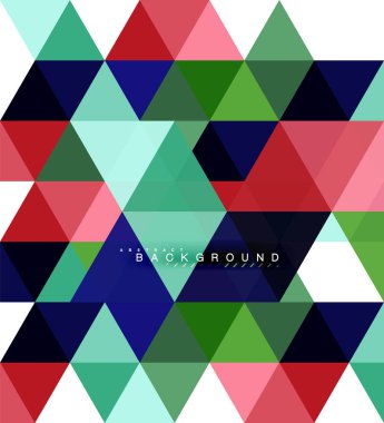 Çok renkli üçgenler arka plan, mozaik kavramı döşer.