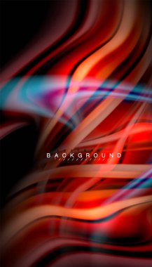 Sıvı renk arka plan, siyah, renkli mermer veya plastik dalga doku zemin, çok renkli şablonu için iş veya teknoloji sunu veya web broşür kapak üzerinde sıvı tasarım bükülmüş