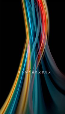 Sıvı renk arka plan, siyah, renkli mermer veya plastik dalga doku zemin, çok renkli şablonu için iş veya teknoloji sunu veya web broşür kapak üzerinde sıvı tasarım bükülmüş