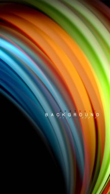 Sıvı renk arka plan, siyah, renkli mermer veya plastik dalga doku zemin, çok renkli şablonu için iş veya teknoloji sunu veya web broşür kapak üzerinde sıvı tasarım bükülmüş