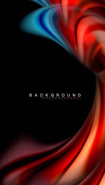 Sıvı renk arka plan, siyah, renkli mermer veya plastik dalga doku zemin, çok renkli şablonu için iş veya teknoloji sunu veya web broşür kapak üzerinde sıvı tasarım bükülmüş