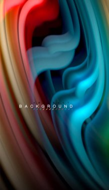 Sıvı renk arka plan, siyah, renkli mermer veya plastik dalga doku zemin, çok renkli şablonu için iş veya teknoloji sunu veya web broşür kapak üzerinde sıvı tasarım bükülmüş