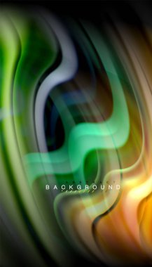 Sıvı renk arka plan, siyah, renkli mermer veya plastik dalga doku zemin, çok renkli şablonu için iş veya teknoloji sunu veya web broşür kapak üzerinde sıvı tasarım bükülmüş