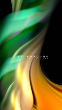 Sıvı renk arka plan, siyah, renkli mermer veya plastik dalga doku zemin, çok renkli şablonu için iş veya teknoloji sunu veya web broşür kapak üzerinde sıvı tasarım bükülmüş