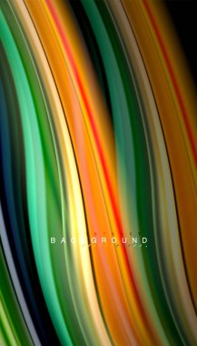 Sıvı renk arka plan, siyah, renkli mermer veya plastik dalga doku zemin, çok renkli şablonu için iş veya teknoloji sunu veya web broşür kapak üzerinde sıvı tasarım bükülmüş