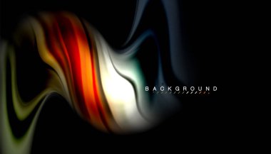 Sıvı renk arka plan, siyah, renkli mermer veya plastik dalga doku zemin, çok renkli şablonu için iş veya teknoloji sunu veya web broşür kapak üzerinde sıvı tasarım bükülmüş