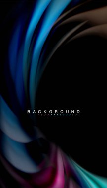 Sıvı renk arka plan, siyah, renkli mermer veya plastik dalga doku zemin, çok renkli şablonu için iş veya teknoloji sunu veya web broşür kapak üzerinde sıvı tasarım bükülmüş