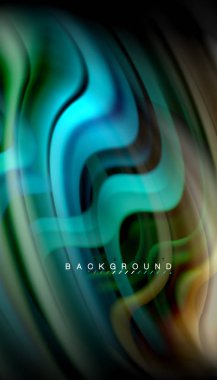 Sıvı renk arka plan, siyah, renkli mermer veya plastik dalga doku zemin, çok renkli şablonu için iş veya teknoloji sunu veya web broşür kapak üzerinde sıvı tasarım bükülmüş