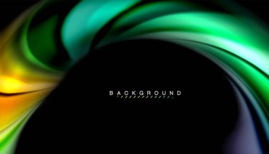 Sıvı renk arka plan, siyah, renkli mermer veya plastik dalga doku zemin, çok renkli şablonu için iş veya teknoloji sunu veya web broşür kapak üzerinde sıvı tasarım bükülmüş