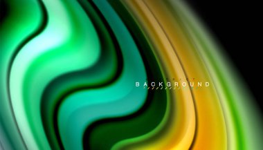 Sıvı renk arka plan, siyah, renkli mermer veya plastik dalga doku zemin, çok renkli şablonu için iş veya teknoloji sunu veya web broşür kapak üzerinde sıvı tasarım bükülmüş