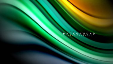 Sıvı renk arka plan, siyah, renkli mermer veya plastik dalga doku zemin, çok renkli şablonu için iş veya teknoloji sunu veya web broşür kapak üzerinde sıvı tasarım bükülmüş