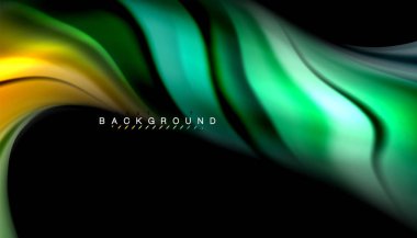 Sıvı renk arka plan, siyah, renkli mermer veya plastik dalga doku zemin, çok renkli şablonu için iş veya teknoloji sunu veya web broşür kapak üzerinde sıvı tasarım bükülmüş