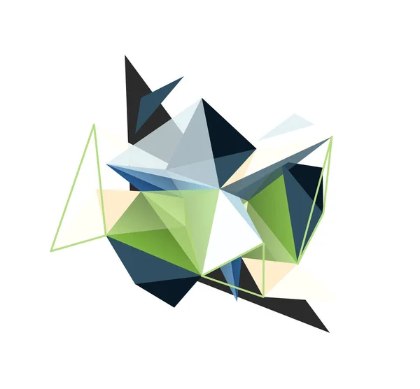 ワイヤー三角形要素 低ポリ概念 最小限のモダンなイラストとベクター三角形の抽象的な背景 — ストックベクタ