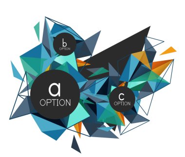 Vektör üçgen arka plan, düşük poli kavramı