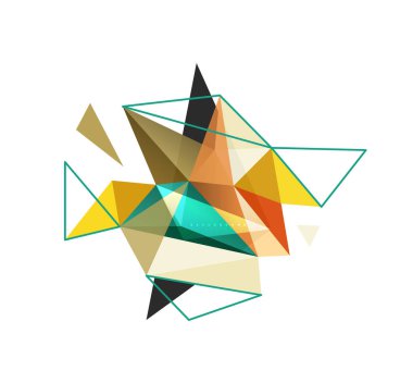 Vektör üçgen arka plan, düşük poli kavramı