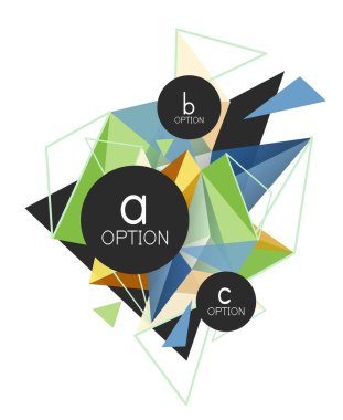 Vektör üçgen arka plan, düşük poli kavramı