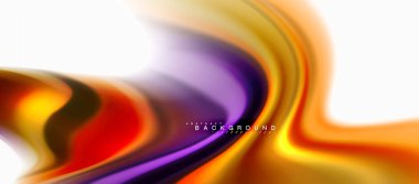 Sıvı sıvı karıştırma renkler konsepti üzerine açık gri renkli, eğri akışı, trendy soyut düzeni şablonu iş veya teknoloji sunu veya web broşür kapak için duvar kağıdı