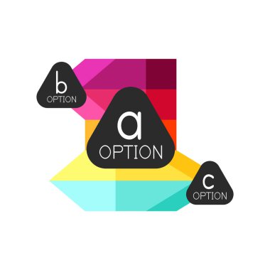 Soyut renkli geometrik seçeneği infographics tasarım şablonu örnek abc seçenekleri ile. Arka plan iş sunu veya bilgi afiş için
