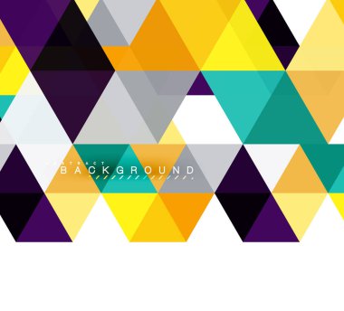 Çok renkli üçgenler arka plan, mozaik kavramı döşer.