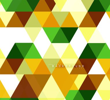 Çok renkli üçgenler arka plan, mozaik kavramı, vektör çizim döşer.