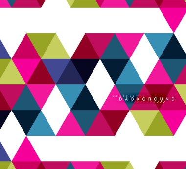 Çok renkli üçgenler arka plan, mozaik kavramı döşer.