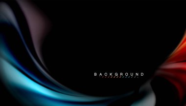 Sıvı renk arka plan, siyah, renkli mermer veya plastik dalga doku zemin, çok renkli şablonu için iş veya teknoloji sunu veya web broşür kapak üzerinde sıvı tasarım bükülmüş