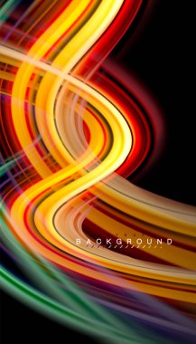 Sıvı renk arka plan, siyah, renkli mermer veya plastik dalga doku zemin, çok renkli şablonu için iş veya teknoloji sunu veya web broşür kapak üzerinde sıvı tasarım bükülmüş