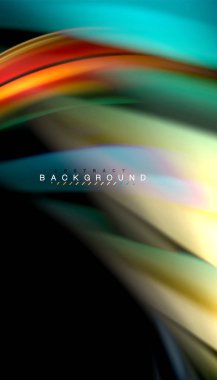 Sıvı renk arka plan, siyah, renkli mermer veya plastik dalga doku zemin, çok renkli şablonu için iş veya teknoloji sunu veya web broşür kapak üzerinde sıvı tasarım bükülmüş