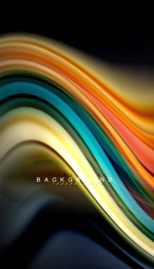 Sıvı renk arka plan, siyah, renkli mermer veya plastik dalga doku zemin, çok renkli şablonu için iş veya teknoloji sunu veya web broşür kapak üzerinde sıvı tasarım bükülmüş