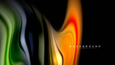 Sıvı renk arka plan, siyah, renkli mermer veya plastik dalga doku zemin, çok renkli şablonu için iş veya teknoloji sunu veya web broşür kapak üzerinde sıvı tasarım bükülmüş