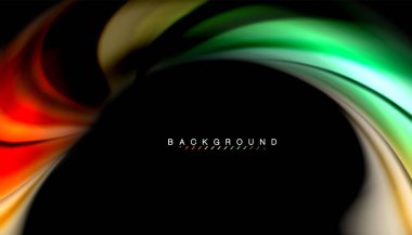 Sıvı renk arka plan, siyah, renkli mermer veya plastik dalga doku zemin, çok renkli şablonu için iş veya teknoloji sunu veya web broşür kapak üzerinde sıvı tasarım bükülmüş