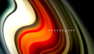 Sıvı renk arka plan, siyah, renkli mermer veya plastik dalga doku zemin, çok renkli şablonu için iş veya teknoloji sunu veya web broşür kapak üzerinde sıvı tasarım bükülmüş