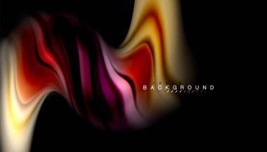 Sıvı renk arka plan, siyah, renkli mermer veya plastik dalga doku zemin, çok renkli şablonu için iş veya teknoloji sunu veya web broşür kapak üzerinde sıvı tasarım bükülmüş