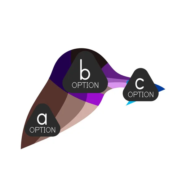 Soyut renkli geometrik seçeneği infographics tasarım şablonu örnek abc seçenekleri ile. Arka plan iş sunu veya bilgi afiş için — Stok Vektör