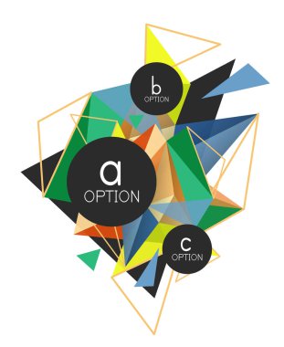 Vektör üçgen arka plan, düşük poli kavramı